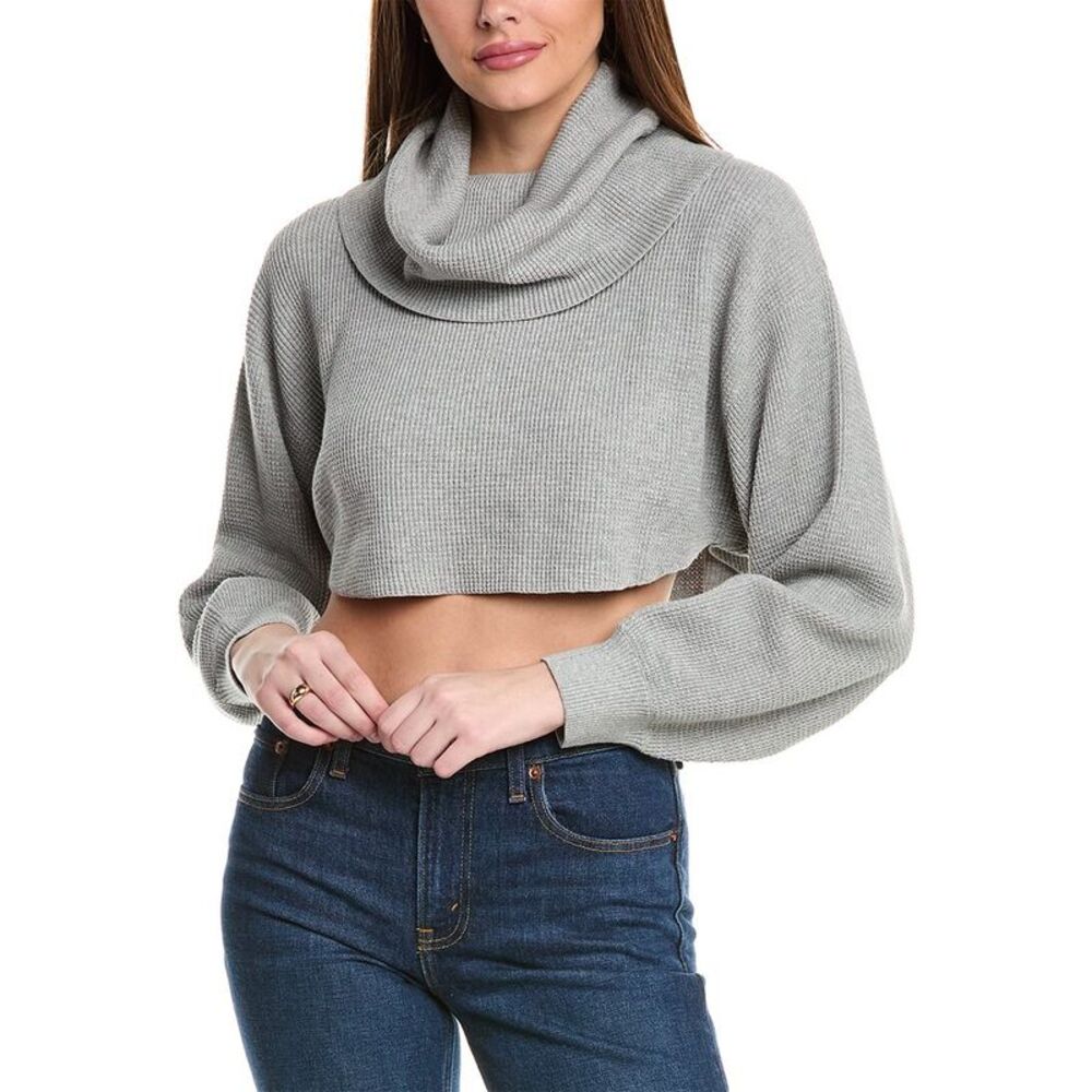 Planet Womens  Crop Sweater, Grey